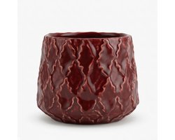 Zaria Keramieken Plantenpot Bordeauxrood – ⌀ 16,5 × H 12 cm – Moderne Plantenpot