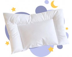Zavelo Baby & Peuter Kussen Ukkepuck 40x60 cm - Kinderkussen - Anti-Allergisch - 100% katoenen Tijk - Eerste Kinderkussen