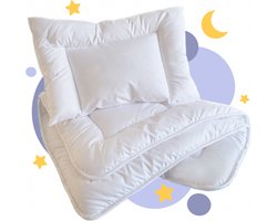 Zavelo Baby Ukkepuk Dekbedset Ledikant All Season 135x100 cm + Kussen 40x60 cm - Babydekbed - Peuterdekbed - 100% katoenen Tijk - Anti-Allergisch