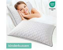 Zavelo - Mijn Eerste Kinderkussen Puck - Kinderkussen 60x70 cm – Standaard maat – Verstelbaar – Wasbaar 60°C – Anti-allergisch – 100% Katoen