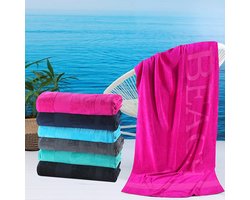 Zavelo Strandlaken 100x200 cm - Ocean - Roze - Extra groot - 100% Katoen - Heerlijk Zacht - Strandhanddoek - Badlaken