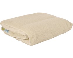 Zavelo Texels Waddenwol Onderdeken - Topper van 100% Zuiver Woolmark Scheerwol - Wollen topdek, puur natuur - Lamswollen vacht - 70x200 cm