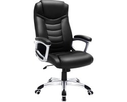 ZAZA Home Ergonomische bureaustoel, in hoogte verstelbare draaistoel, robuust, stabiel en duurzaam, zwart