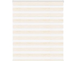 Zebra Gordijn - Duo Rolgordijn - Privacy en Zonwering - Dubbele Stoflagen - 135 x 150 cm - Marmer Beige