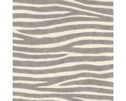 Zebra-look behang - grijs en wit - waterbestendig - 1 rol