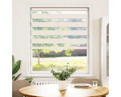 Zebra Rolgordijn | Jaloezie 110x150 cm stofbreedte 105,9 cm marmerbeige