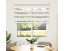 Zebra Rolgordijn | Jaloezie 135x150 cm stofbreedte 130,9 cm marmerbeige