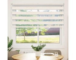 Zebra Rolgordijn | Jaloezie 155x150 cm stofbreedte 150,9cm marmerbeige