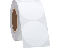Zee 51 mm Cirkel Thermische Stickerlabels - Multifunctionele Zelfklevende Ronde Etiketten voor Printer (750 Stuks)