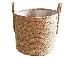 Zeegras Plantenbak Mand 20 cm 25 cm 30 cm - Handgeweven Bloempot met Waterdichte Voering voor Balkon en Woondecoratie