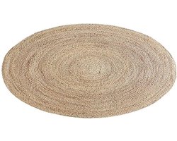 Zeegras Vloerkleed XL - Handgemaakt - Gevlochten - Naturel - ⌀150 cm
