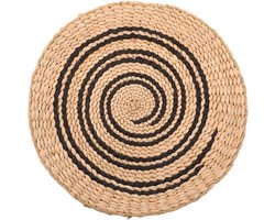 Zeegras Wanddecoratie - Rieten Mand Wandbord - Woonkamer Aankleden - Handgeweven Natuurlijk Rotan - 36x36cm - Diverse Kleuren