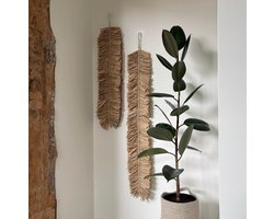 Zeegras Wanddecoratie - Set van 2 stuks - Muurdecoratie Raffia - Wandhanger - Muurslinger - Bohemian