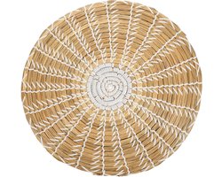 Zeegras Wandmand - Geweven Decoratie - Woonkamer Aankleden - Handgemaakt Uniek Design - 35x35x1CM - Natuurlijk