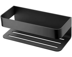 Zeepbakje Douche - Zeep Dish - Badkamer Organizer - Dubbel Bevestigingssysteem - 9x26cm - Zwart Gun Metal