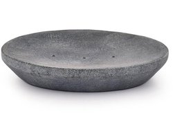 Zeepbakje Handgemaakt - Grijze Stenen Zeepbak - Badkamer Accessoires - 12,7 cm x 10,16 cm - Uniek Cadeauidee - Rustieke Look - Zeepdispenser