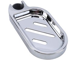 Zeepbakje - verstelbare douchezeephouder voor douchestang - zilver, opening: 25 mm