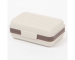 Zeepbakje - Zeepbakje douche - Zeepdoosje met deksel - Badkamer Accessoires - Douchezeephouder- Reiszeepdoos - Plastic Zeepdoos met Deksel voor de Sportschool(wit)