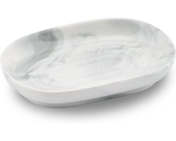 Zeepbakje - Zeepbakje van keramiek - Zeepbakje van antislipmarmer - Zeephouder voor in de badkamer - Geschikt voor badkamer, douche, keuken en op reis.