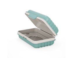 Zeepbakje - zeepdoos - Zeepbakjes met deksels - zeepbakje douche - zeepdoosje reis - Gemaakt van PP-materiaal - 12cm*7.6cm*5cm - Mistig blauw