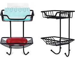 Zeepbakje Zeephouder voor de douche (zwart)