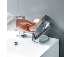 Zeepbakje - Zeephouder - Zeepdoos - Zeepschaaltje - Zuignap - zeepkist - Badkamer Accessoires - Handzeep - Transparante Zwart