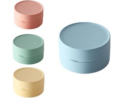 Zeepbakjes met deksels - Zeepdoos - 4 stuks - zeepbakje douche - Reiszeepbakjes - zeepbakjesset - Rond (8 cm) met luchtdicht deksel - zeepdoosje reis - Set van 4 kleuren – Voor thuis- op reis en in de sportschool