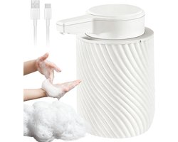 Zeepdispenser - Automatische Sensor - 1800mAh Oplaadbaar & IPX5 Waterdicht - 300ml Groot Reservoir - Wit - Contactloos Schuim - Voor Keuken & Badkamer