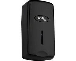 Zeepdispenser muur - navulbaar vloeibare zeep - 1 liter inhoud - badkamer - robuuste ABS behuizing - lekvrij corrosiebestendig - zwart.