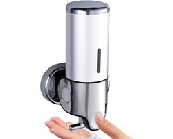 Zeepdispenser - Wandmontage - Zeepdispenser - Zeeppompje Hangend - RVS geborsteld - Badkamer - Toilet - Douche - Schuim