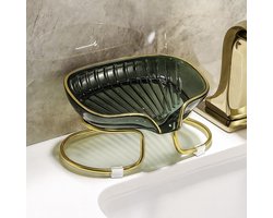 Zeephouder - Groen/Goud - Zeepbakje - Badkamer/Accessoires - Kunststof - Sieradenbakje - Douche