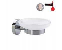 Zeephouder tesa® Smooz hoogglans verchroomd metaal zelfklevend