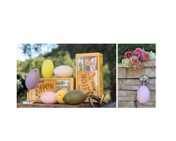 Zeephouder / Zeepstang RVS met Zeepbol Lavendel