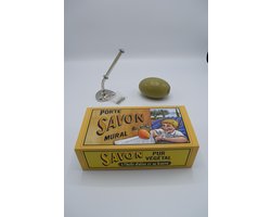 Zeephouder / Zeepstang RVS met Zeepbol Olijven - La Savonnerie de Nyons