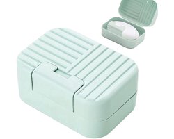 Zeephouders - Zeepbakje - Zeepdoos - Zeepblik - Draagbare Zeepkast - Lekvrije Zeepdoos - Zeephouder Voor Vakantie En Reizen - Voor Reizen Waterdicht - Met Deksel - Voor Thuis Badkamer Reizen Kamperen - Toiletartikelen - Plastic - 11x7.5x5cm