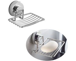 Zeepkist - Zeepdoos - Zeepbakje - Zeephouders - zeep doosje - zeep houder -Zeephouder Met Afvoer - 1 stuk - zeephouder hangend- Zeephouder Met Zuignap -douche zeepbakje -Zeepschaaltje -Zeephouder douche -Zeepblik -Shampoo Bar Houder -Soap Dish Holder