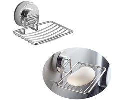 Zeepkist - Zeepdoos - Zeepbakje - Zeephouders - zeep doosje - zeep houder -Zeephouder Met Afvoer - 1 stuk - zeephouder hangend- Zeephouder Met Zuignap -douche zeepbakje -Zeepschaaltje -Zeephouder douche -Zeepblik -Shampoo Bar Houder -Soap Dish Holder