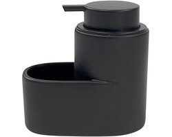 Zeeppomp met Zeepbakje 12.7x13.3x7.8 cm Zwart/Keramisch