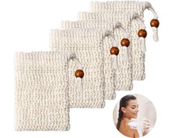 Zeepzakje - Zeepbakje - Soap Bar zakje - 5 stuks - Herbruikbaar - Duurzaam - Shampoo bar zakje - Natuurlijk - Shampoobar zakje - Zeepbar zakje