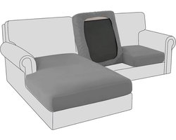 Zeer Elastische Fluvelen Bankhoes voor Zitkussens - Beschermhoes