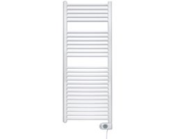 Zehnder Aura E elektrische handdoekradiator 122.6x50cm 750watt 230 volt | 50 Hz Staal Wit glans
