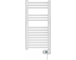 Zehnder Aura E elektrische handdoekradiator 78.6x40cm 300watt 230 volt | 50 Hz Staal Wit glans