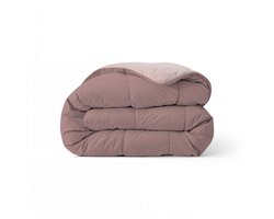 Zelesta Comfort Duo Dekbed zonder overtrek - Wasbaar Hoesloos dekbed - Met vaste overtrek - 2 in 1 - Dusty Rose & Licht roze - 140x200cm