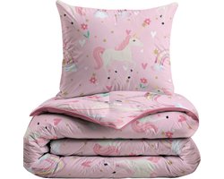 Zelesta Comfort Kids Rainbow Unicorn 140x200 - Kinderdekbedovertrek - 30 dagen proefslapen - Wasbaar hoesloos kinderdekbed - Bedrukt kinderdekbed - All Year Winterdekbed & Zomerdekbed