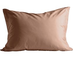 Zelesta Deluxe Uni Satijnkatoen Kussensloop Set van 2 - Aarderood 60x70cm