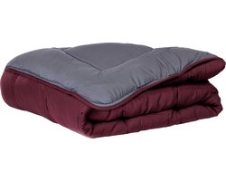 Zelesta® Easybed Paars & Antraciet 160x220cm - Dekbed zonder overtrek - 30 dagen proefslapen - Wasbaar hoesloos dekbed - Bedrukt dekbed - All Year Winterdekbed & Zomerdekbed