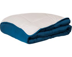 Zelesta® Easybed Turqoise & Beige 160x220cm - Dekbed zonder overtrek - 30 dagen proefslapen - Wasbaar hoesloos dekbed - Bedrukt dekbed - All Year Winterdekbed & Zomerdekbed