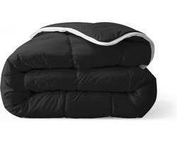 Zelesta Everyday Uni Black 240x200cm - Dekbed zonder overtrek - Wasbaar hoesloos dekbed - Bedrukt dekbed - All year zomerdekbed & winterdekbed