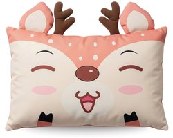 Zelesta Hoofdkussen Kids Holley Hertje - Bruin/Beige 45x27cm