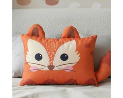 Zelesta Hoofdkussen Kids Vinnie Vos - Oranje/Beige 45x27cm